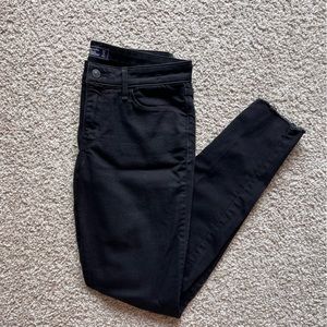 abercrombie and fitch black ripped skinny jeans size 27/4R